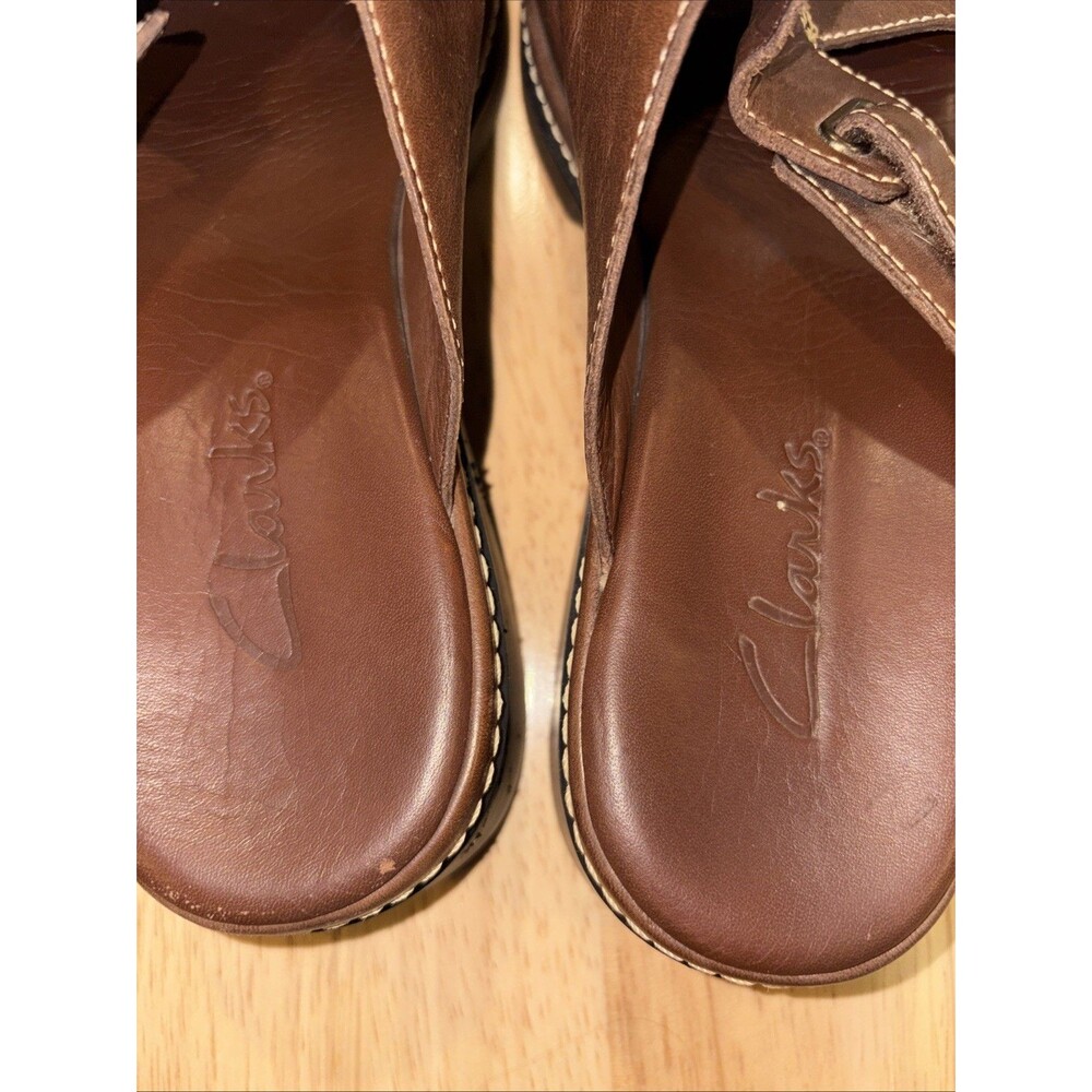 Clarks Loomis Gale Sandals Women’s Size 8.5 Legacy Comfort Series Brown Leather - Picture 4 of 13
